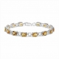 Preview: Citrin(Sonnenstein)Armband-925 Silber Rhodiniert-11,90 Karat