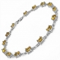 Preview: Bezauberndes Citrin Armband-925 Silber Rhodiniert-6,75 Karat