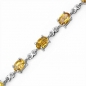Preview: Bezauberndes Citrin Armband-925 Silber Rhodiniert-6,75 Karat