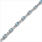 Preview: Edles Blautopas Armband 925 Silber-Rhodiniert-7,80 Karat