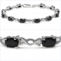 Preview: Schwarzes Saphir Armband mit 12 Edelsteinen - 7,80 Karat