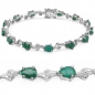 Preview: Edles Smaragd (Emerald) Armband-13 Edelsteine-5,20 Karat