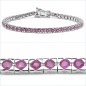 Preview: Edles Rubin Armband 925 Silber-Rhodiniert/3,89 Karat