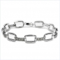 Preview: Edles Grüne-Diamanten Armband-Silber Rhod.32 Edelsteine