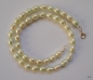 Preview: Süßwasserzucht-Perlen-Collier-8-9mm große Lemonfarben Perlen-mit Silberschließe