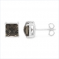 Preview: Ohrstecker Seltener Smoky-Topas/Rauchquarz-Silber Rhodiniert-1,30 Karat