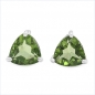 Preview: Ohrringe/Ohrstecker Trillion (Dreiecke)-Peridot-925Silber-Rhodiniert-2,00 Karat