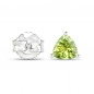 Preview: Ohrstecker Dreiecke/Trillion-Peridot 925 Sterl.Silber-Rhodiniert-0,90 Karat