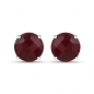 Preview: Damen/Herren Rubin Ohrringe/Ohrstecker-5,56 Karat-925 Sterling Silber Rhodiniert
