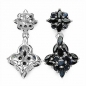 Preview: Ohrringe/Ohrstecker mit 44 Nachtblauen Saphiren-4,42 Karat-925 Sterling Silber