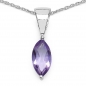 Preview: Marquise-rosa Amethyst-Schmuck-SET 4-teilig Silber-2,47 Karat