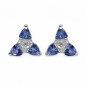 Preview: Ohrringe/Ohrstecker-Tansanit/Weißtopas-925 Sterling Silber Rhodiniert-0,66 Karat