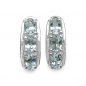 Preview: Ohrringe/Ohrstecker m.6 Blautopas-925Silber-Rhodiniert-1,20 Karat