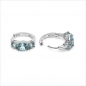 Preview: Edle Amethyst Ohrringe/Creolen-925 Sterl.Silb.Rhod.-4,70 Karat