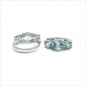 Preview: Edle Citrin Ohrringe/Creolen 925 SterlingSilber- Rhod.-4,70 Karat