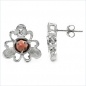 Preview: Bezaubernde Granat Ohrstecker-925 Sterling Silber-Rhodin.2,20 Karat