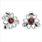 Preview: Bezaubernde Granat Ohrstecker-925 Sterling Silber-Rhodin.2,20 Karat