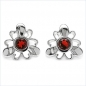 Preview: Bezaubernde Granat Ohrstecker-925 Sterling Silber-Rhodin.2,20 Karat