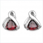 Preview: Ohrstecker Granat-925 Sterling Silber- Rhodiniert 1,60 Karat