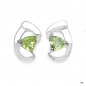 Preview: Ohrstecker/ Ohrringe - 925 Sterling Silber - Rhodiniert - mit Peridot in 0,90 Karat