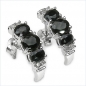 Preview: Ohrstecker/Ohrringe Diamant/Schwarzer-Saphir 925 Silber-2,10Karat