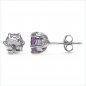 Preview: Ohrstecker Amethyst-925 Sterling Silber-Rhod.1,80 Karat