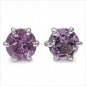 Preview: Ohrstecker Amethyst-925 Sterling Silber-Rhod.1,80 Karat