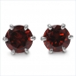 Preview: Ohrstecker Granat-925 Sterling Silber- Rhodiniert-2,20 Karat
