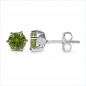Preview: Ohrstecker Peridot-925 Sterling Silber-Rhod.1,80 Karat