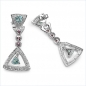 Preview: Edle Granat-Rubin-Zirkonia-Ohrringe 925 Silber-Rhod. 1,82 Karat