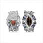 Preview: Granat/Tansanit/White-Topas-Ohrringe/Stecker 2,62 Karat