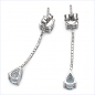 Preview: Ohrstecker Tropfenform Silber- Rhodiniert-mit Citrin 1,80 Karat