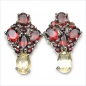 Preview: Edle Granat-Citrin-Ohrringe/Stecker 925 Silber-Rhodin.-3,22 Karat