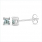 Preview: Amethyst Ohrstecker Quadrat 925 Sterling Silb.-Rhodin.0,25 Karat