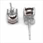 Preview: Ovaler Granat Ohrstecker-Sterling Silber- Rhodiniert-2,00 Karat