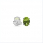Preview: Ohrstecker Peridot 925 Sterl.Silber-Rhodiniert-1,70 Karat