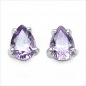 Preview: Ohrstecker Tropfen Zirkonia Violett-925 Silber- Rhod.-1,42 Karat