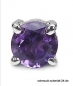 Preview: Herren-Ohrring/Stecker Amethyst-0,50 Karat-Silber-Rhodiniert