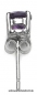 Preview: Herren-Ohrring/Stecker Amethyst-0,50 Karat-Silber-Rhodiniert