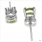 Preview: Herrenschmuck Ohrring/Stecker Peridot 925 Sterl.Silber-Rhodiniert-0,50 Karat