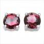 Preview: Ohrstecker Roter Zirkonia-Rund-925 Silber-Rhod.1,68 Karat