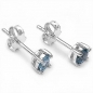 Preview: Ohrstecker Blautopas-925 Sterling Silber-Rhodiniert 0,20 Karat