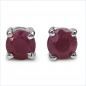 Preview: Ohrringe/Ohrstecker Rubin-925 Sterling Silber- Rhodiniert-1,20 Karat