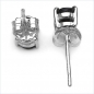 Preview: Ohrringe/Ohrstecker Schwarze Saphire-925 Sterling Silber-Rhodiniert-0,70 Karat