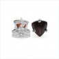 Preview: Granat Ohrringe/Ohrstecker-Trillion-Sterling Silber- Rhodiniert 1,00 Karat