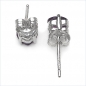 Preview: Ohrstecker Herz-Sterling Silber-Rhodin.-mit Amethyst 0,90 Karat