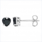 Preview: Ohrringe/Ohrstecker Saphir-Herzen-Sterling Silber-Rhodiniert-1,00 Karat
