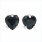 Preview: Ohrringe/Ohrstecker Saphir-Herzen-Sterling Silber-Rhodiniert-1,00 Karat