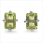 Preview: Ohrstecker Peridot 925 Sterling Silber Rhod.-1,70 Karat