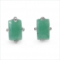 Preview: Ohrstecker Smaragd-925 Sterl.Silber-Rhodiniert-0,70 Karat